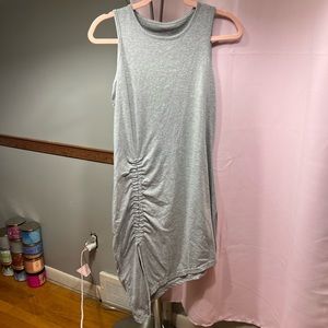 Drawstring split side dress